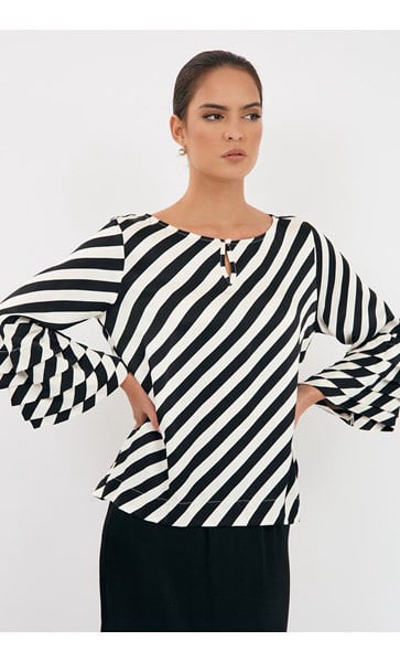 Etta Stripe Satin top