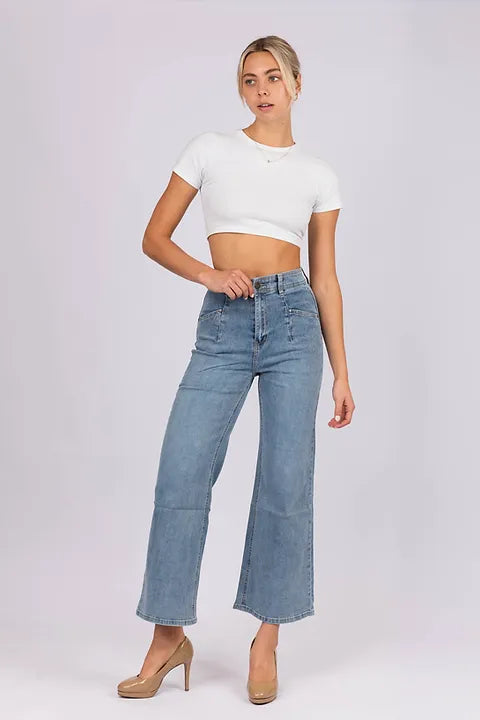 Megan Wide Leg Jean - Light