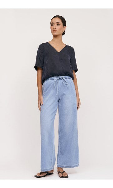 Romy Drawstring Denim Pant