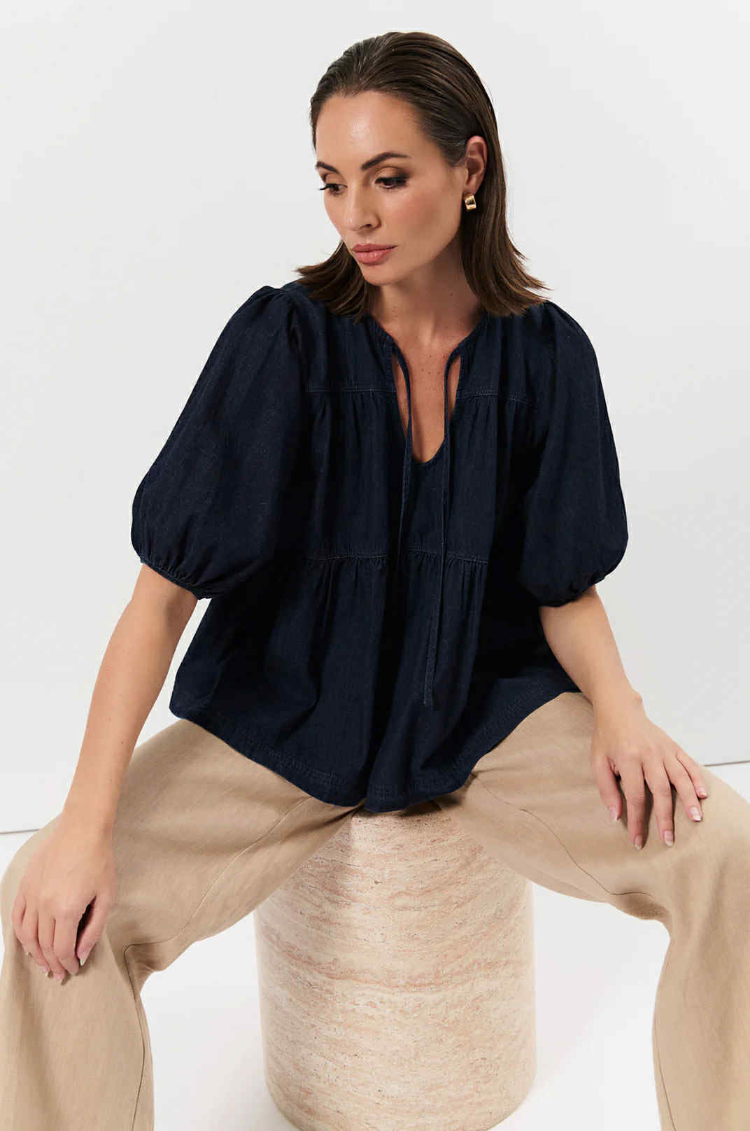 Posey Denim Top
