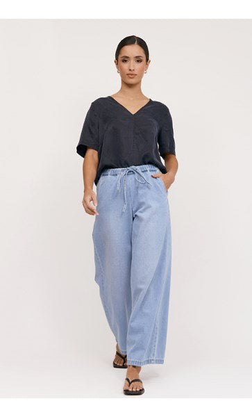Romy Drawstring Denim Pant