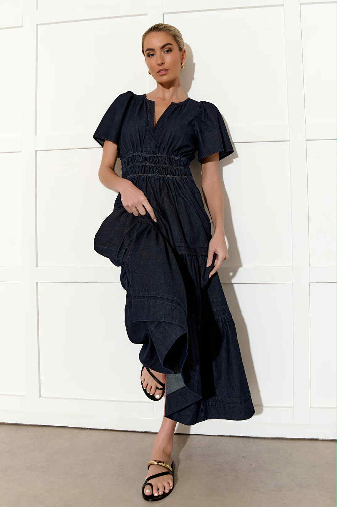 Eliana Denim Dress - Maxi