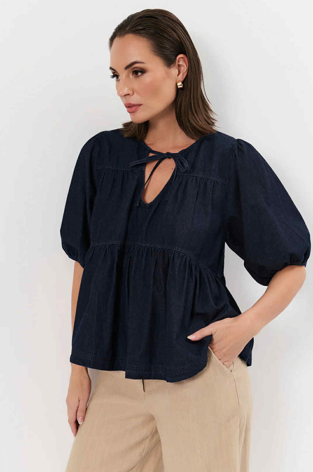 Posey Denim Top