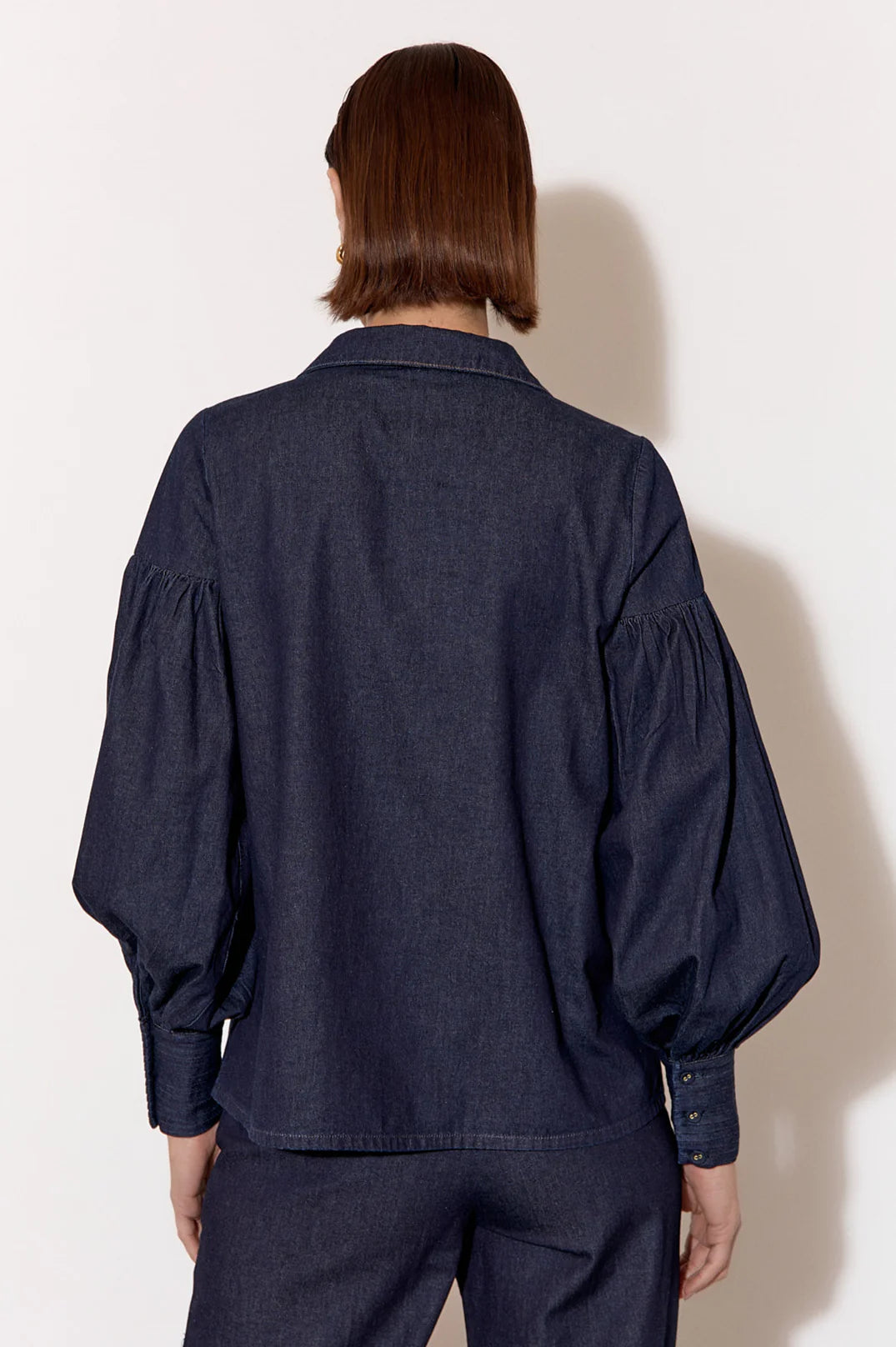Ebony Pintuck Detail Denim Shirt