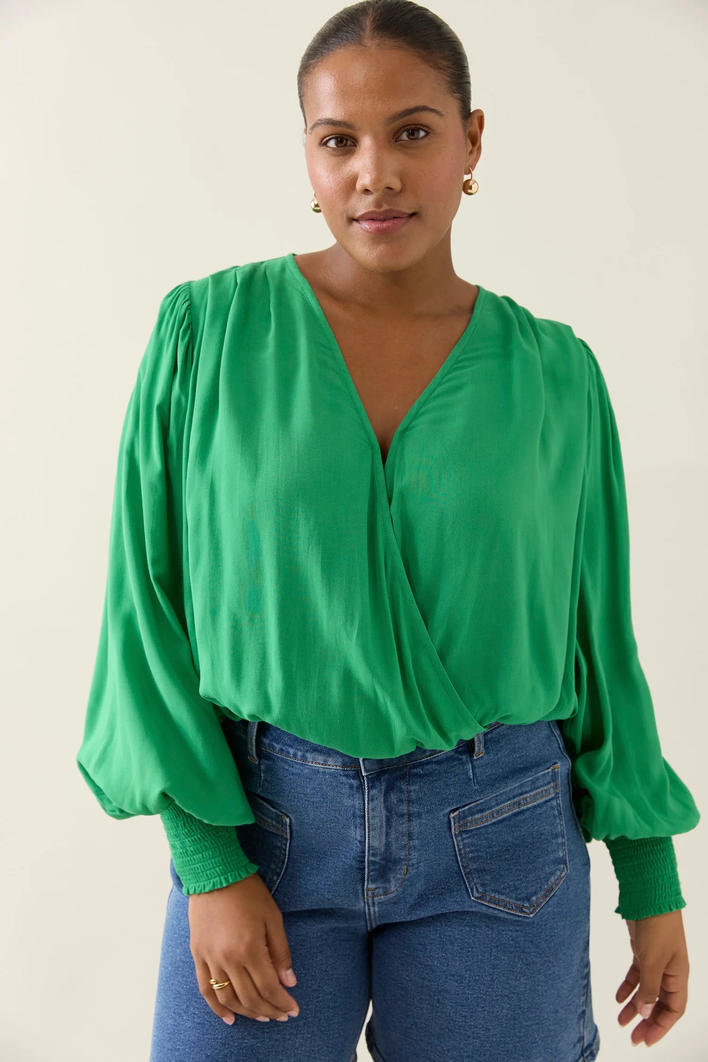 Online Crop Top Green