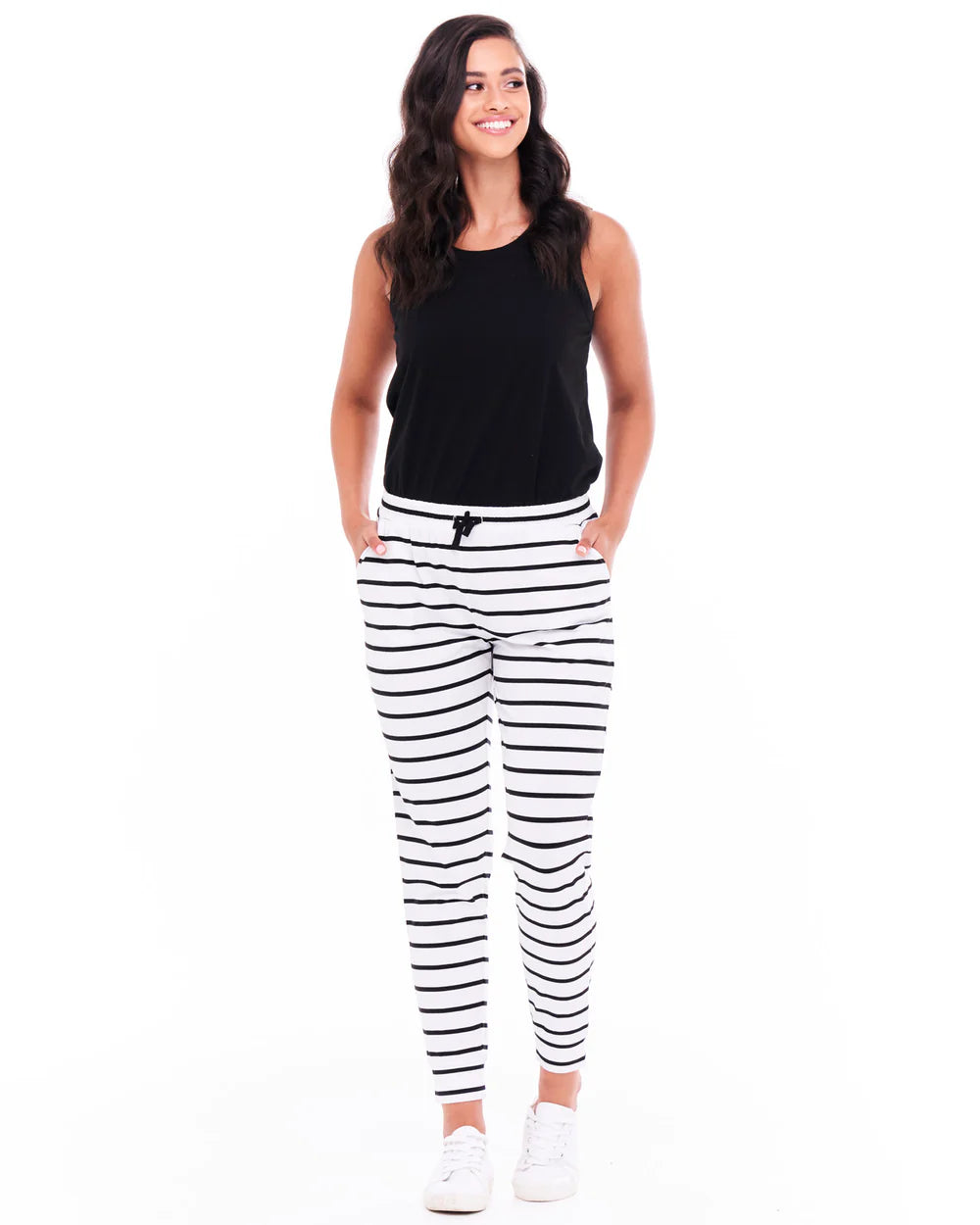 Heidi Pant - Back & White Striped