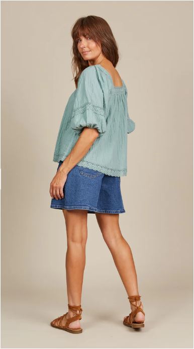 Fleur Top - Teal