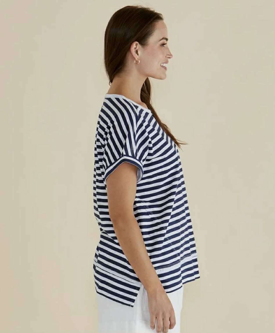 Shirley T- Shirt - Navy stripe