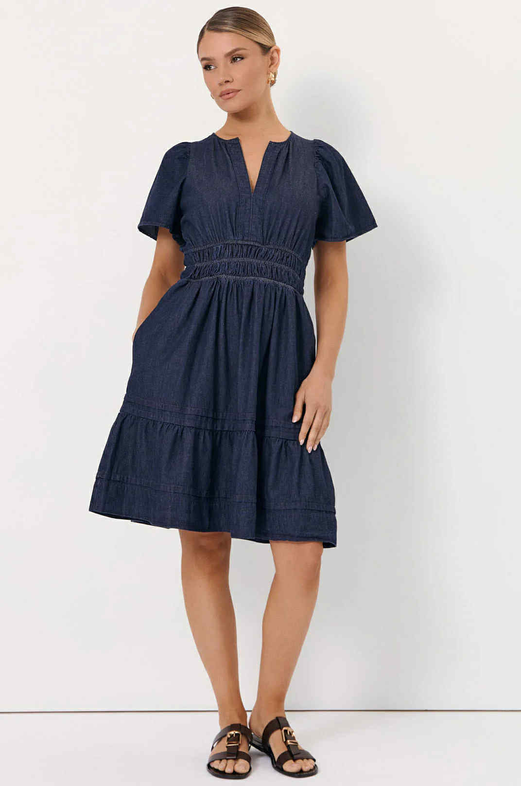 Eliana Denim Dress - Short