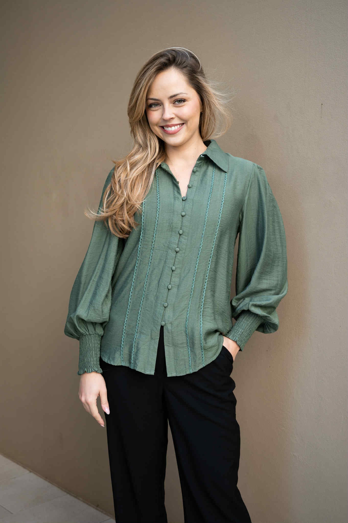 Natasha Sage Green Shirt