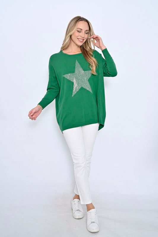 Bling Star Knit - Green