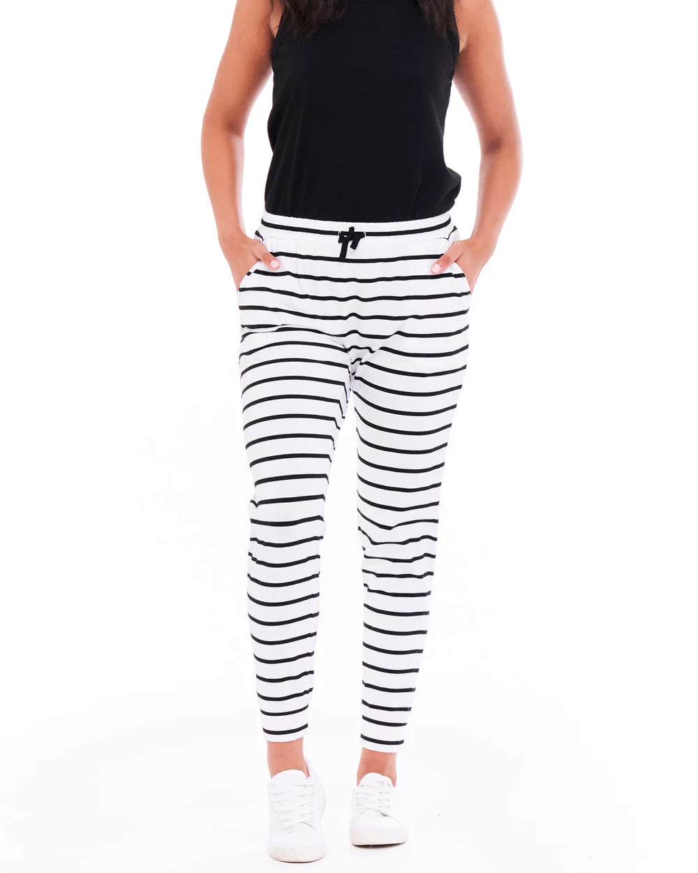 Heidi Pant - Back & White Striped