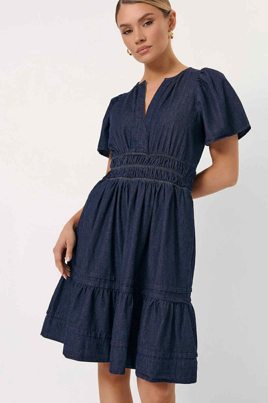 Eliana Denim Dress - Short