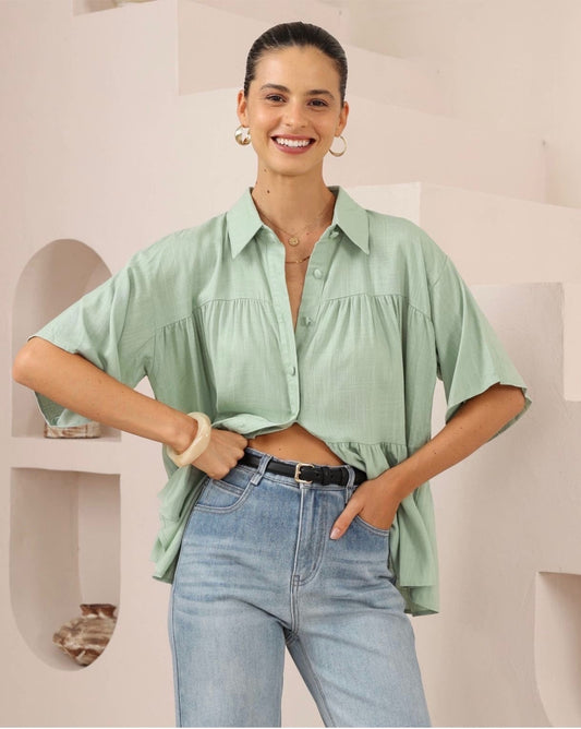 Piper Shirt Sage Green