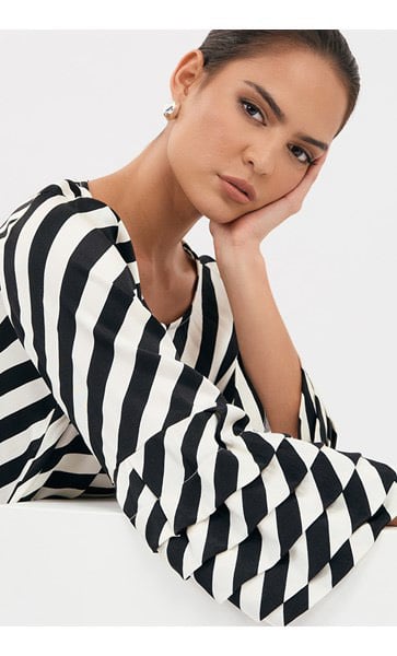 Etta Stripe Satin top