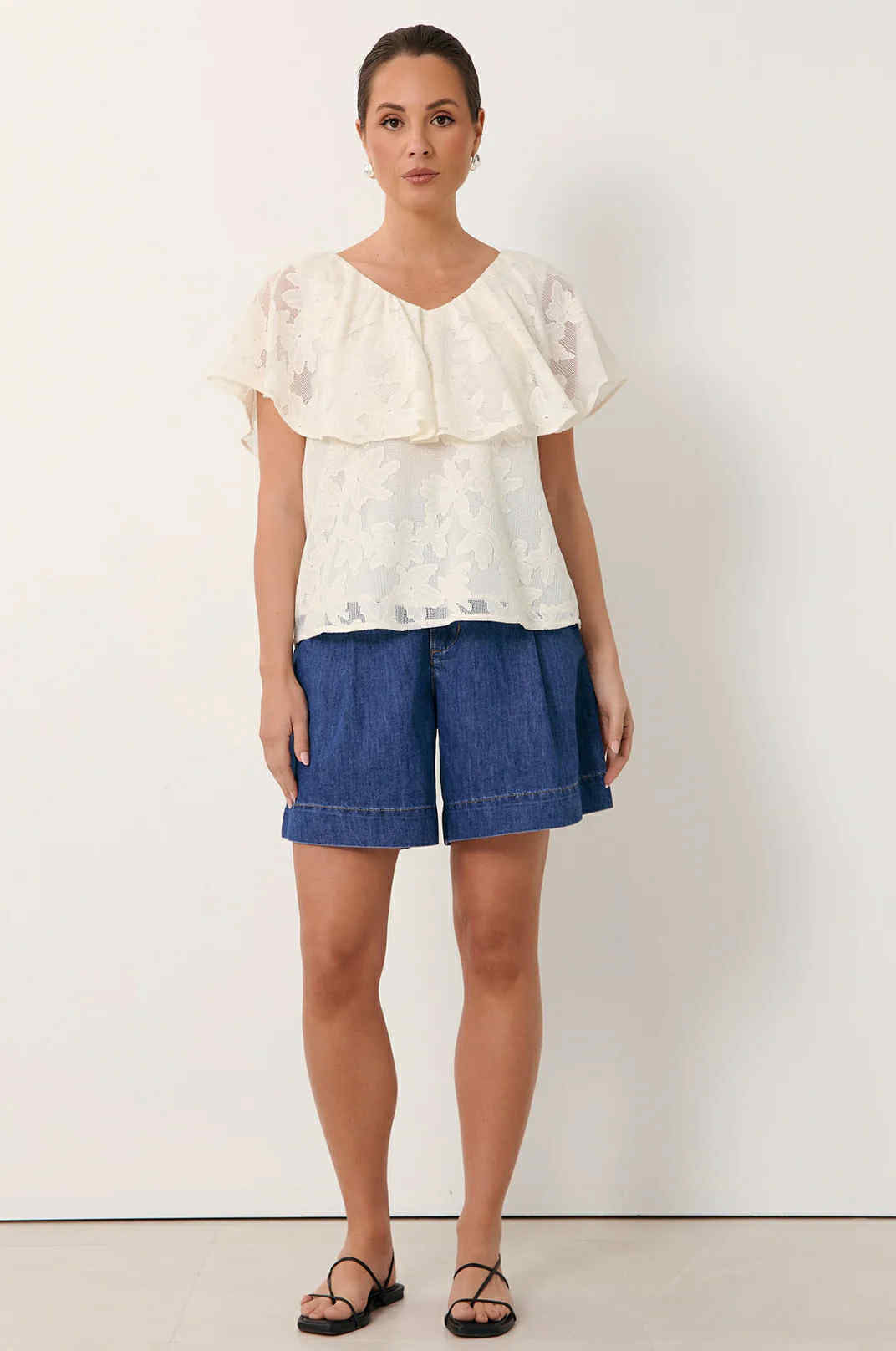 Mirra Frill Lace Top
