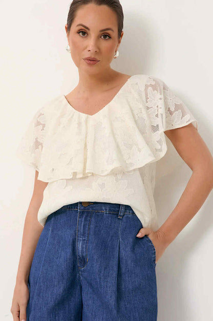 Mirra Frill Lace Top
