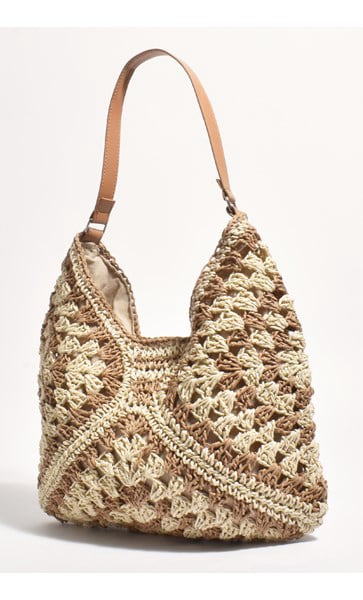 Margi Crochet Hobo Bag - Brown