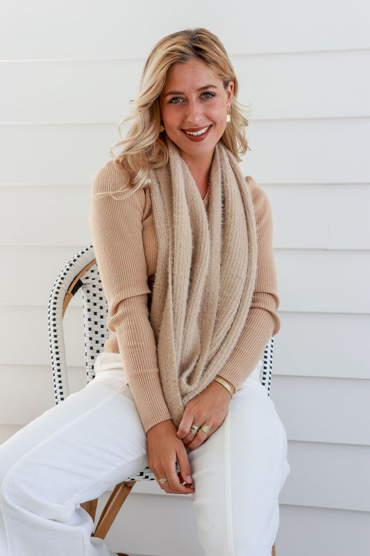 Textured Snood - Beige