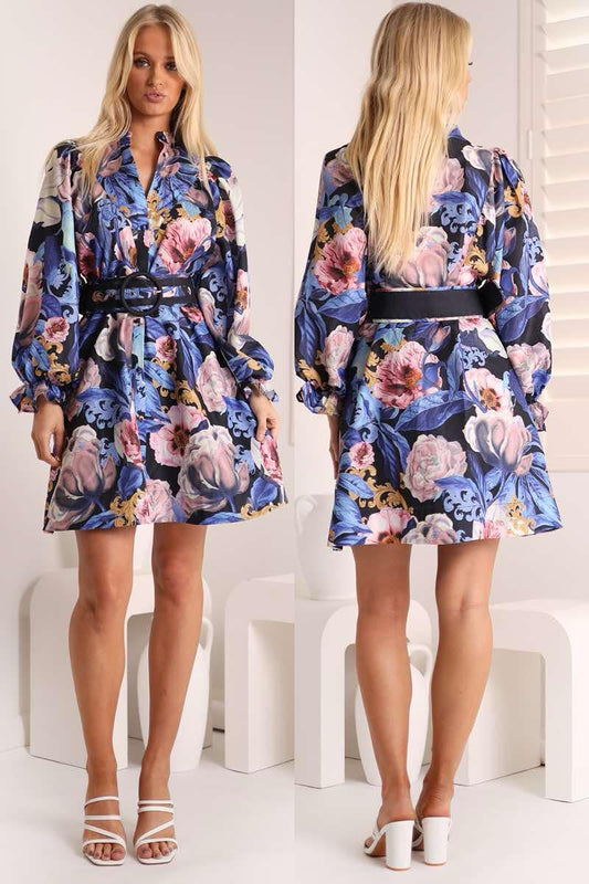 Zahara Floral Midi Blue "Coming Soon"