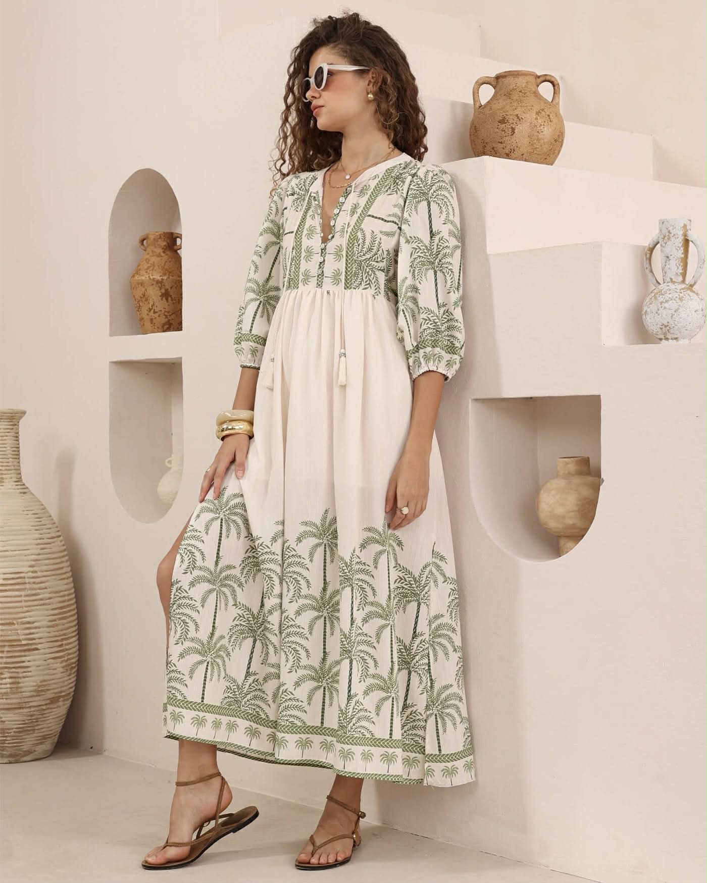 Palms Dress-Maxi
