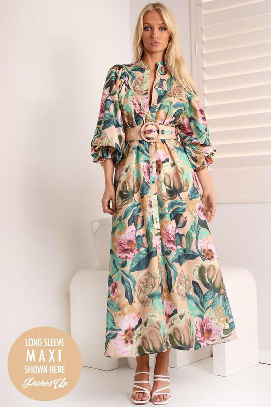 Azure Floral Maxi Nude "Coming Soon"