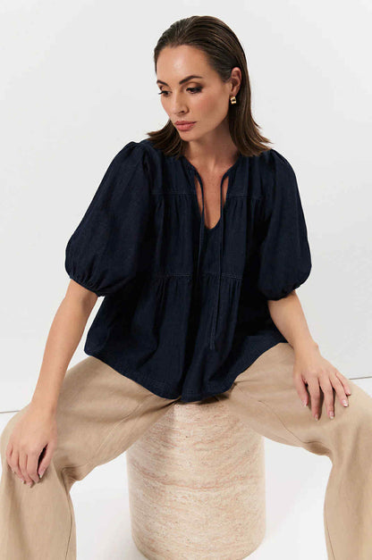 Posey Denim Top