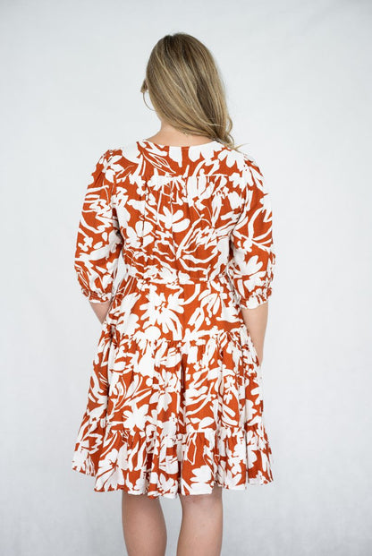 Blooms Dress Rust