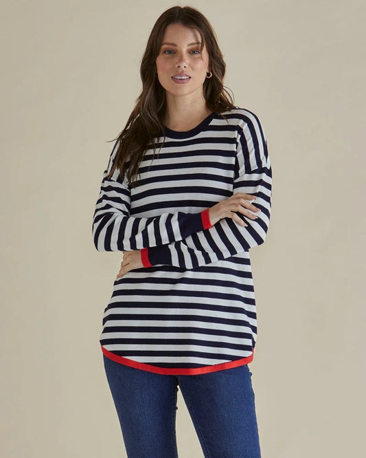 Sophie Knit Jumper with red trim
