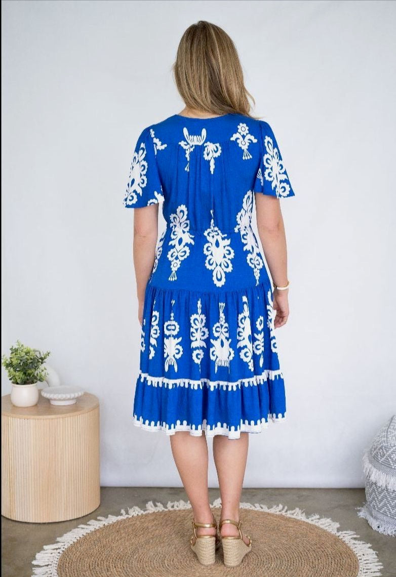 Blooms Dress Blue