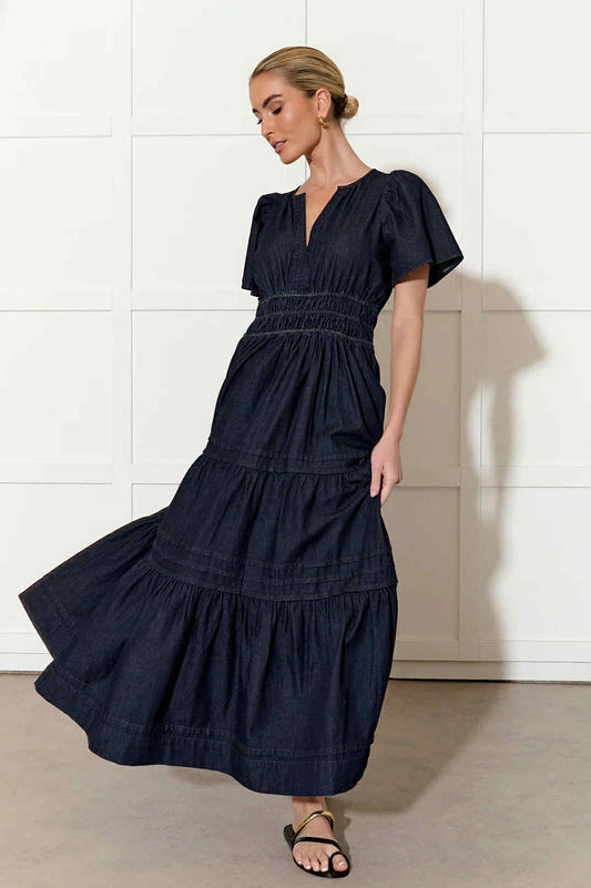 Eliana Denim Dress - Maxi
