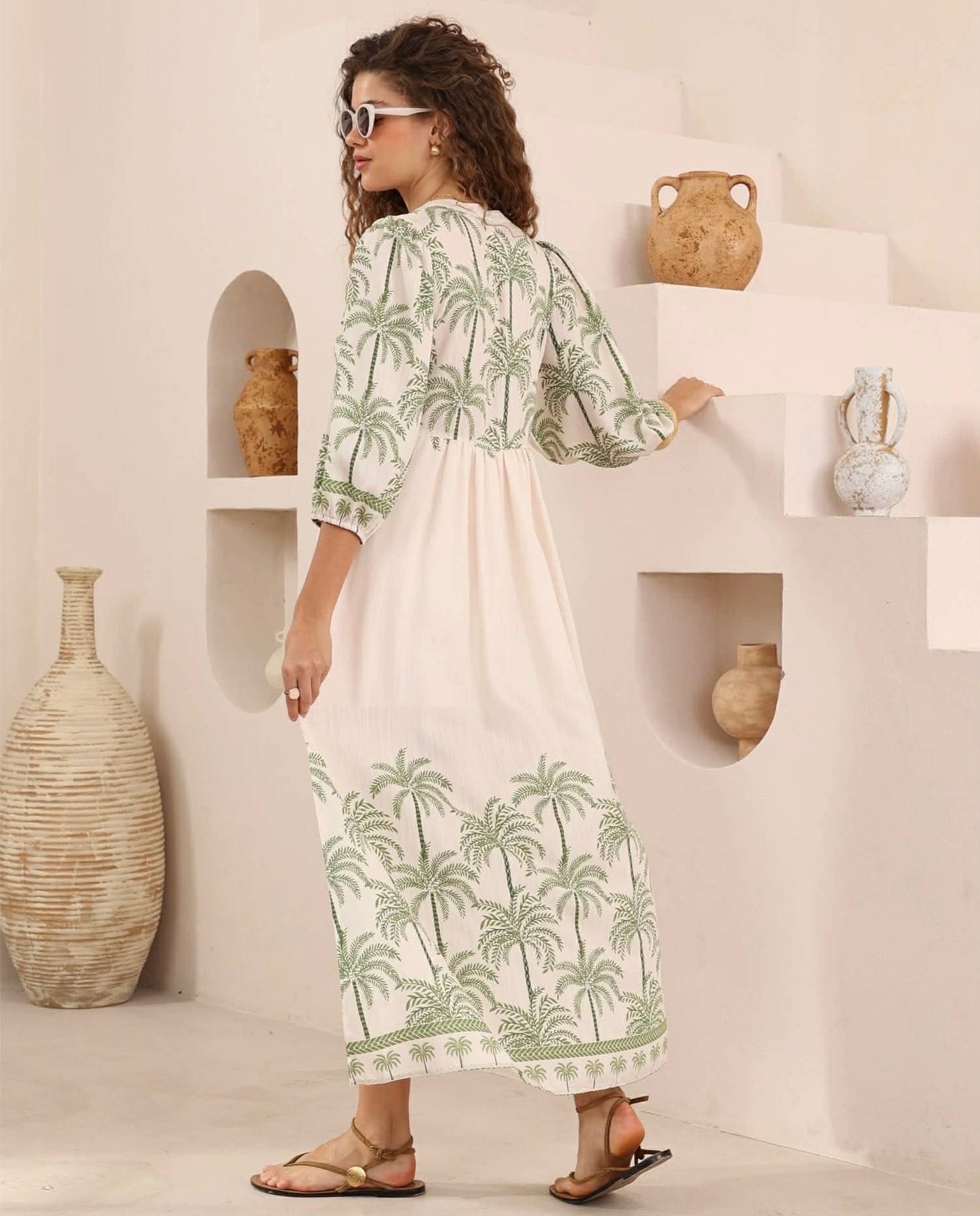 Palms Dress-Maxi