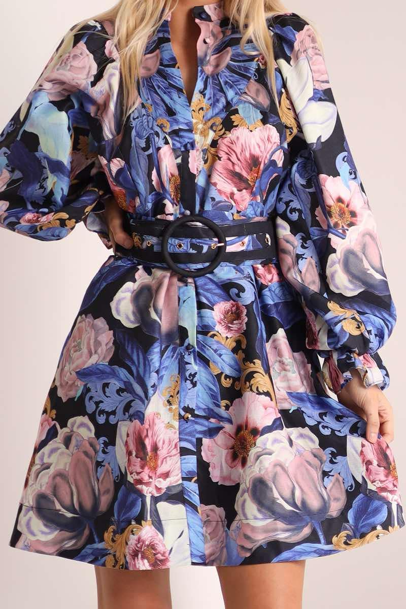 Zahara Floral Midi Blue "Coming Soon"