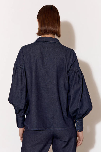 Ebony Pintuck Detail Denim Shirt