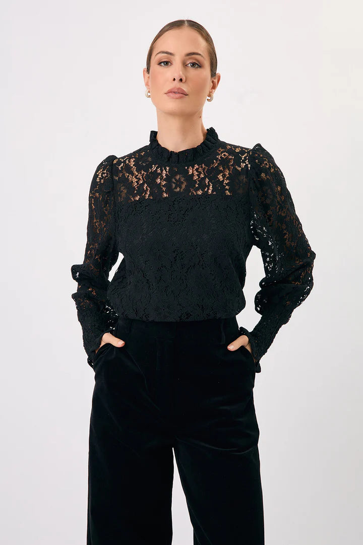 Olivia Lace Top - Black