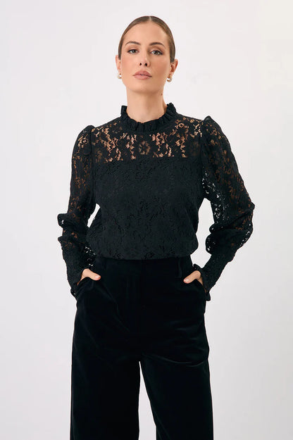 Olivia Lace Top - Black