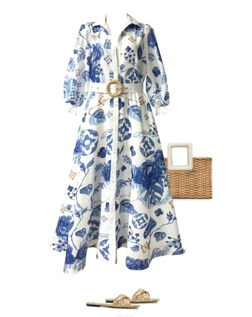 Portia Dress - Blue