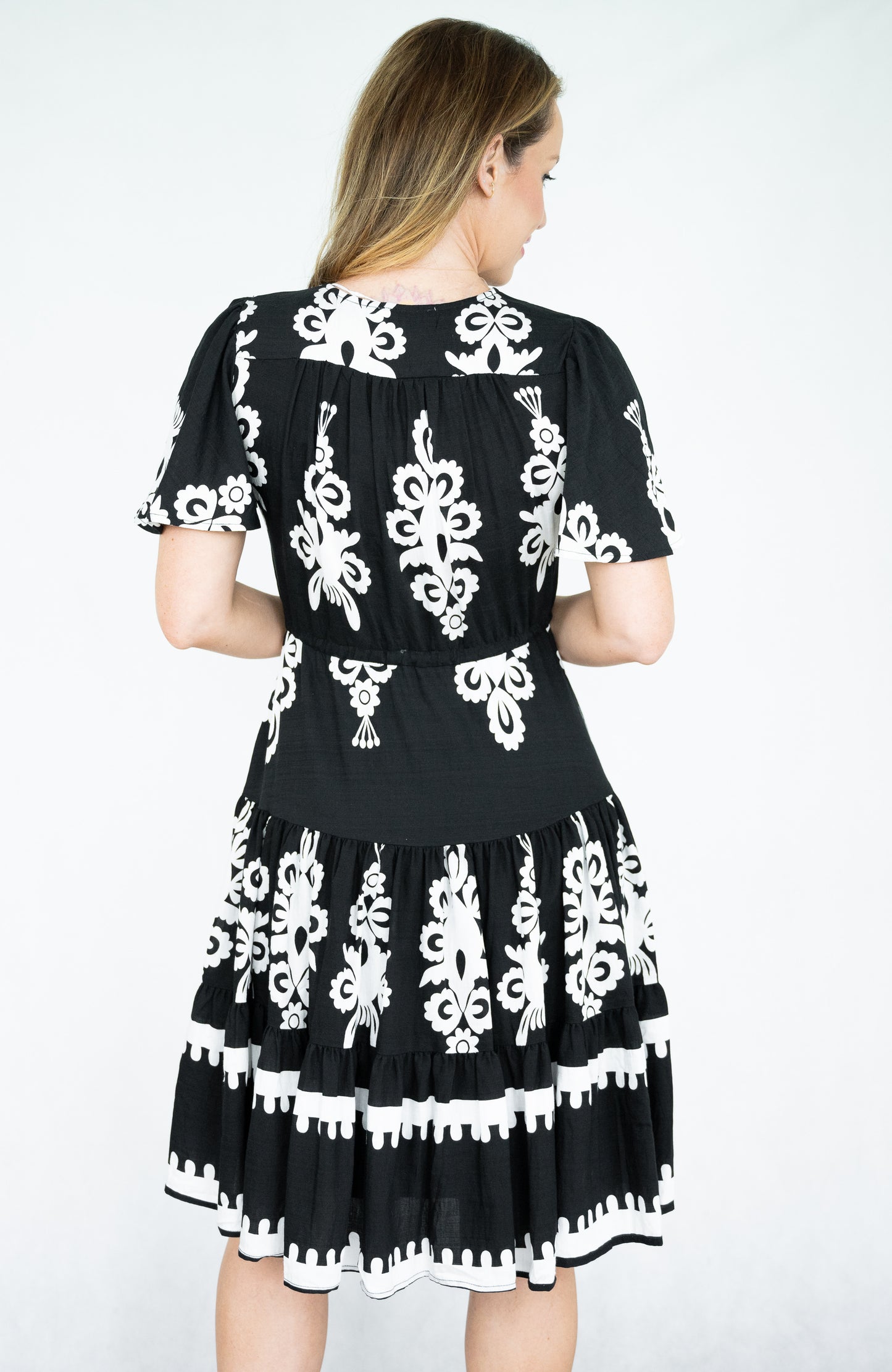 Blooms Dress Black