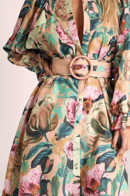 Azure Floral Maxi Nude "Coming Soon"