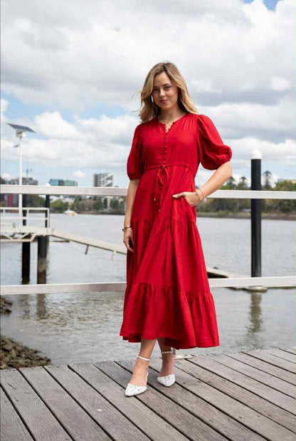 Sally Maxi Dress Red