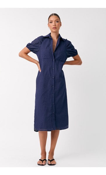 Ari Broderie Anglaise Shirt Dress