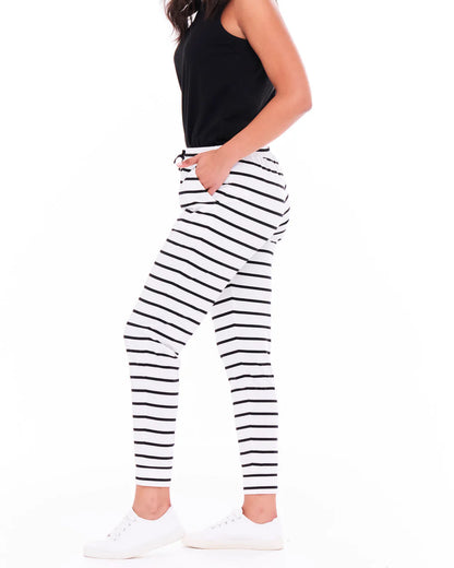 Heidi Pant - Back & White Striped